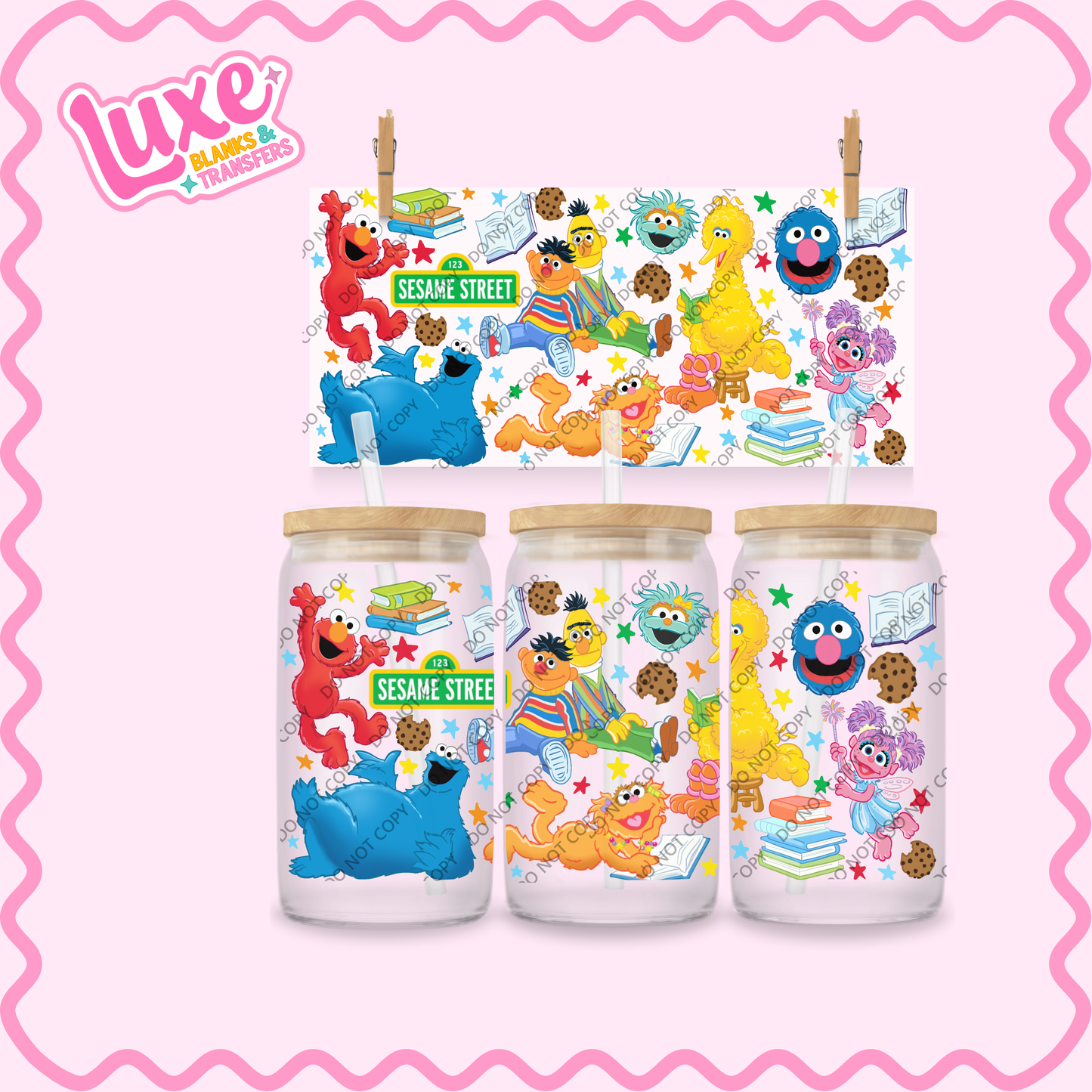 16oz UV DTF Wrap | Sesame St Kids Show | #2240