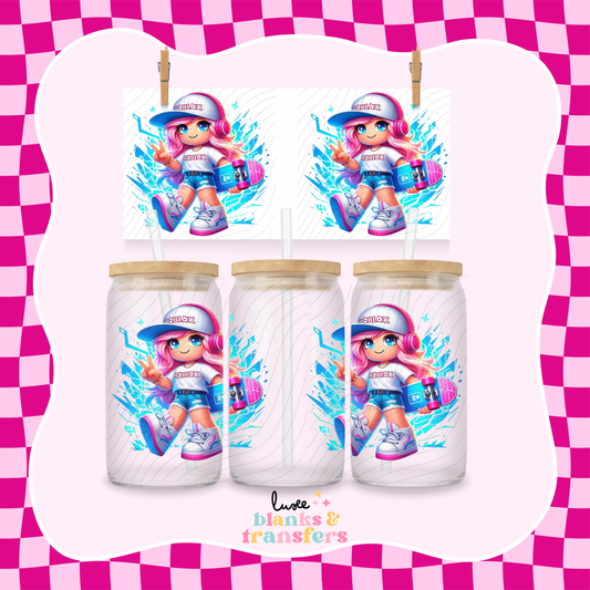 Kids Blox Girls UV DTF Wrap (#767)