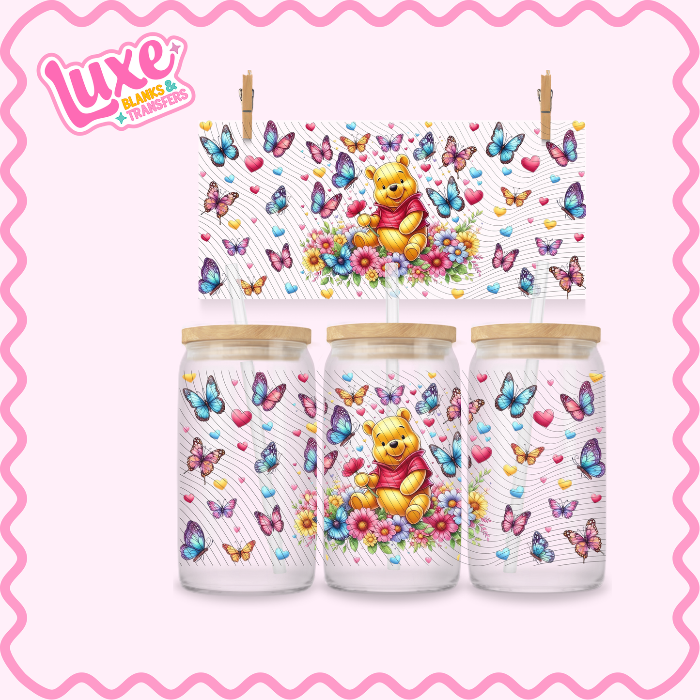 16oz UV DTF Wrap | Win Butterflies | #3028