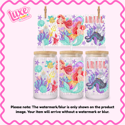 16oz UV DTF Wrap | Red Hair Mermaid | #N74