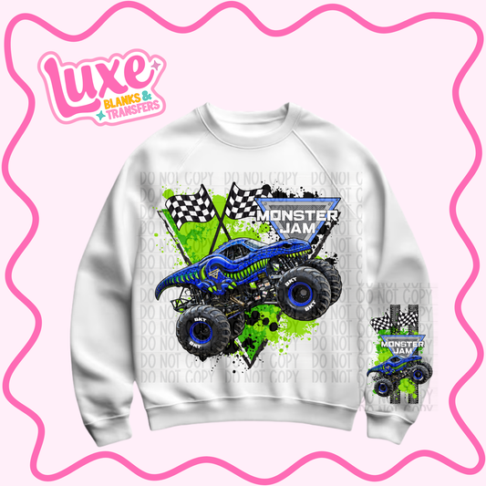 DTF Heat Transfer | Monster Truck Dino | #746