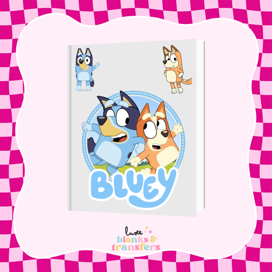 Blue Dog A5 Journal UV DTF Transfer (#A14)