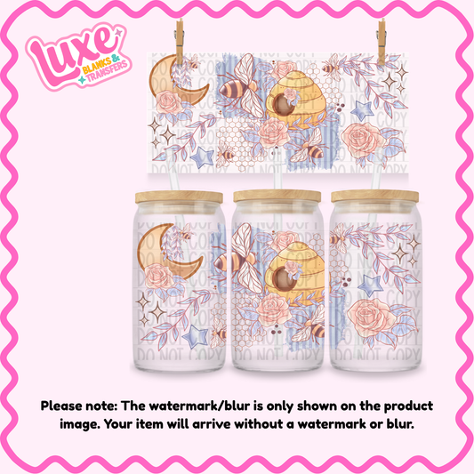 16oz UV DTF Wrap | Whimsy Bees | #3992
