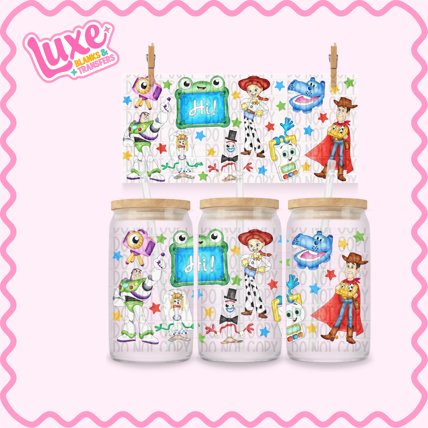 16oz UV DTF Wrap | Toys 5 Characters | #3514