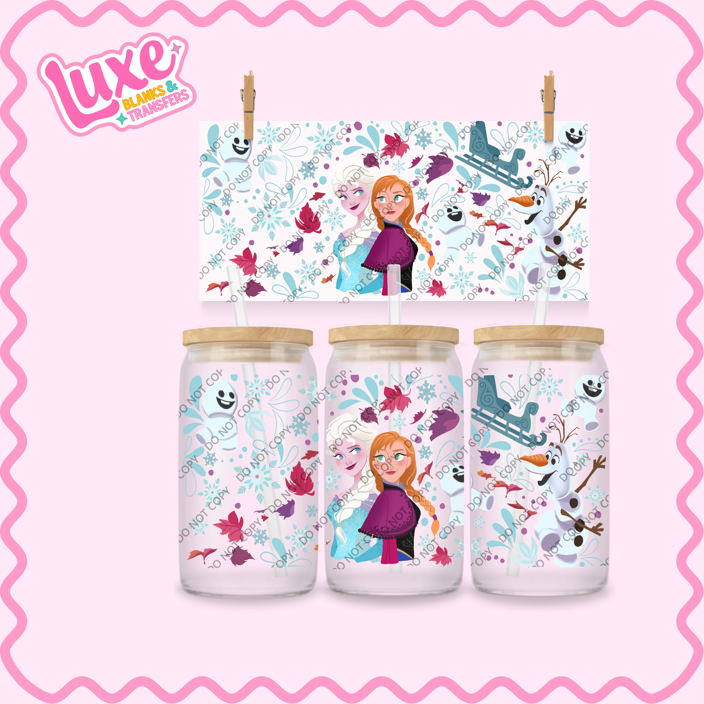 16oz UV DTF Wrap | Ice Princess | #2243