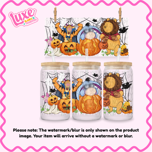 16oz UV DTF Wrap | Halloween Yellow Bear | #N76