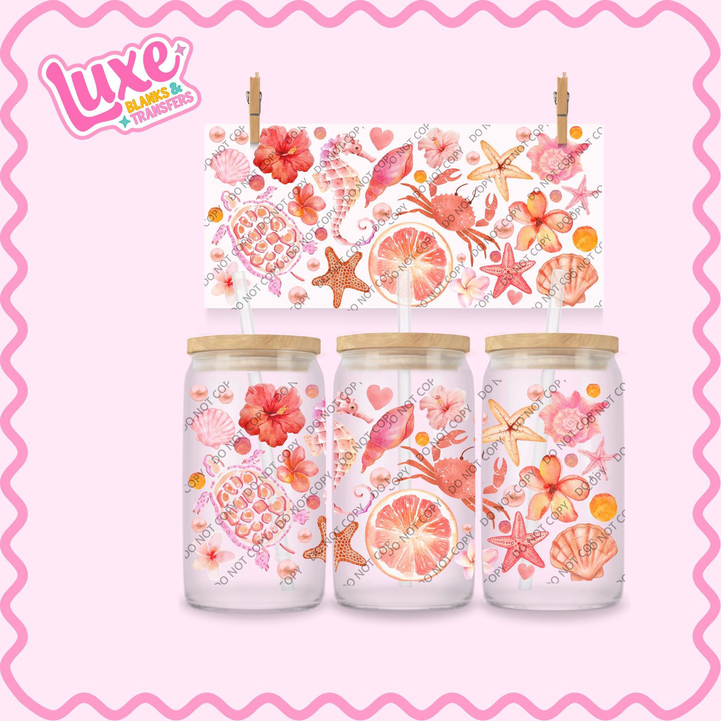 16oz UV DTF Wrap | Sea Vibes | #2244