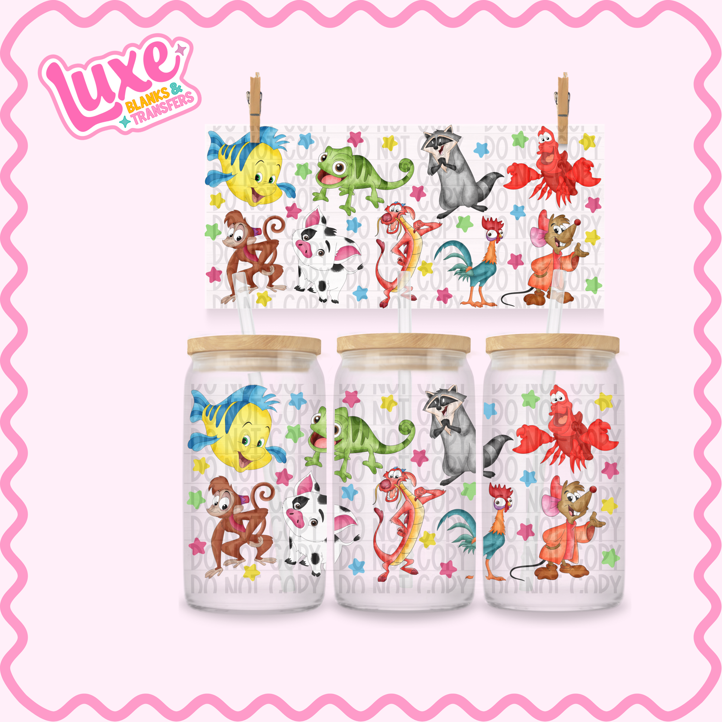 16oz UV DTF Wrap | Princess Sidekicks | #3516
