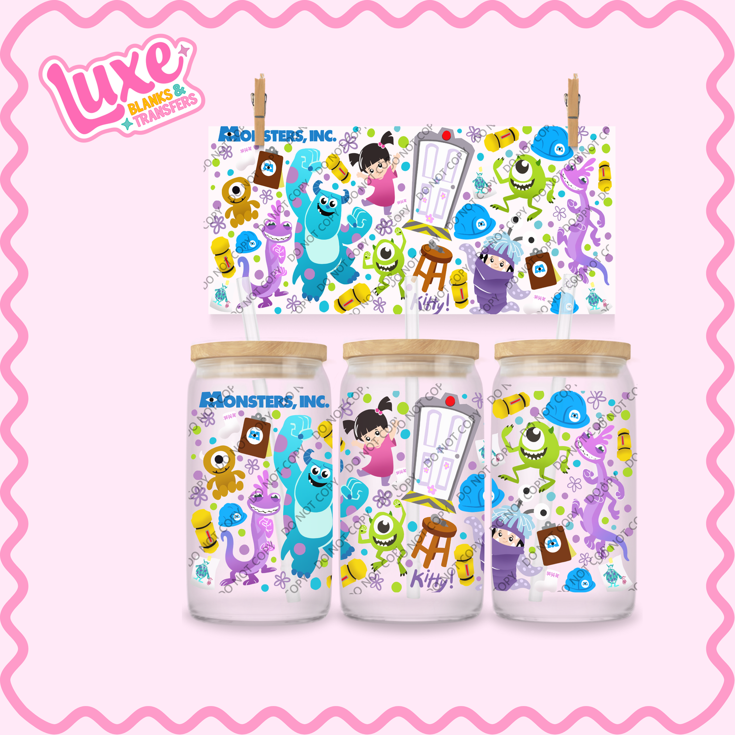 16oz UV DTF Wrap | Monsters Movie | #2246