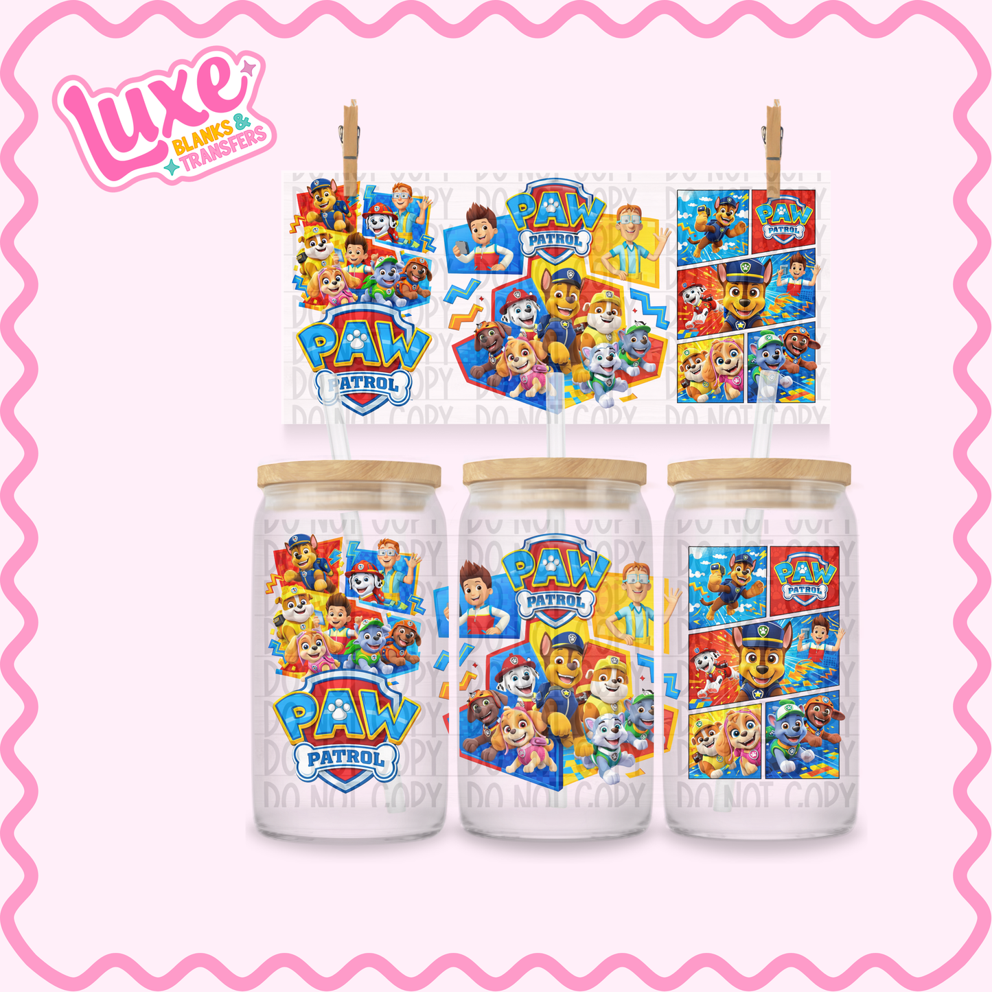 16oz UV DTF Wrap | Kids Paw TV Show | #2546