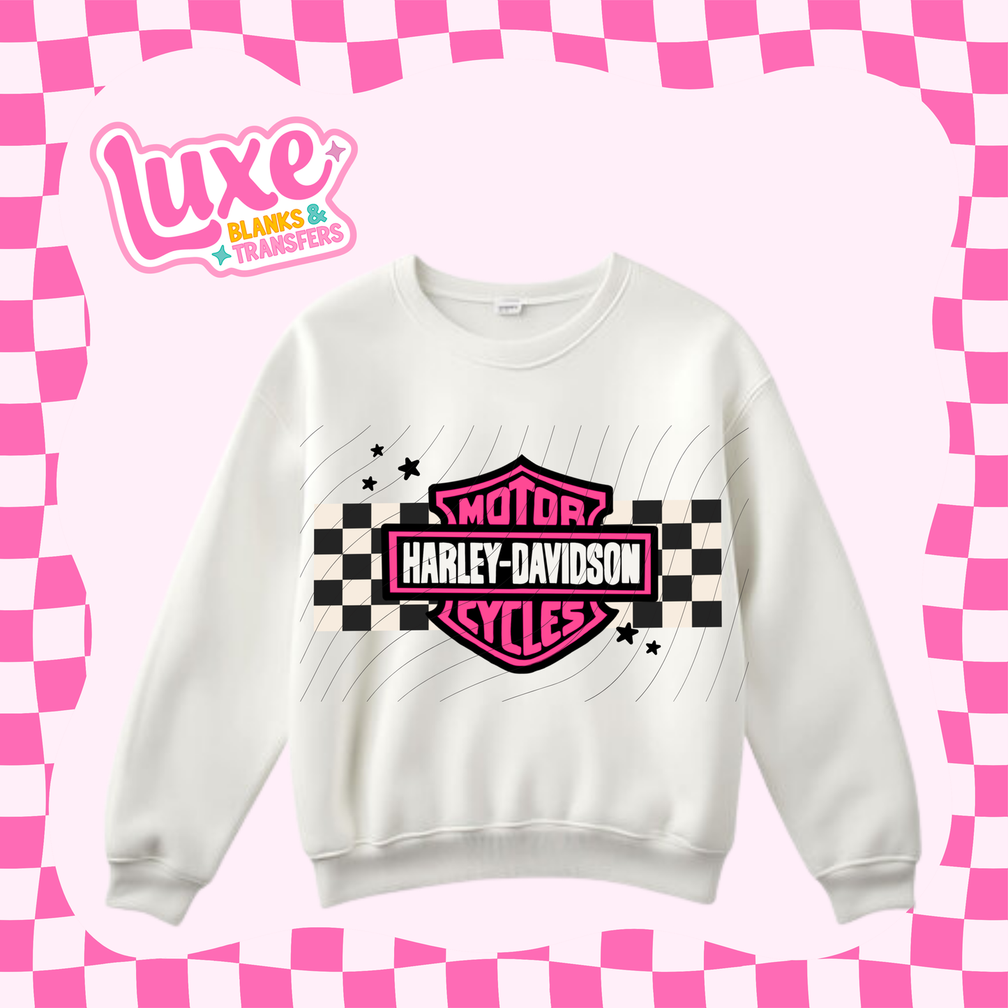 HD Checkered Pink | DTF Heat Transfer | #151
