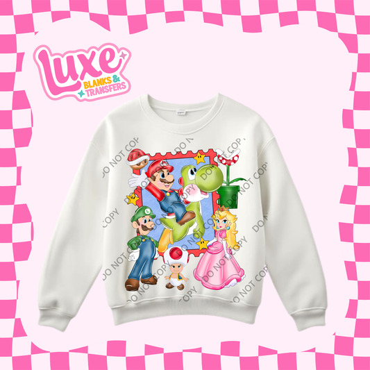 DTF Heat Transfer | Mar/io & Friends | #431