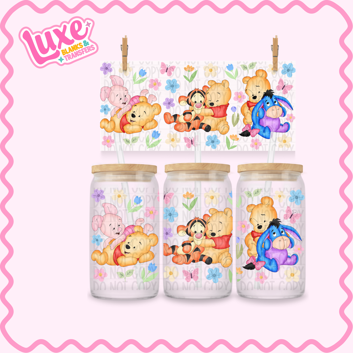 16oz UV DTF Wrap | Pastel Win Cutesy | #3519