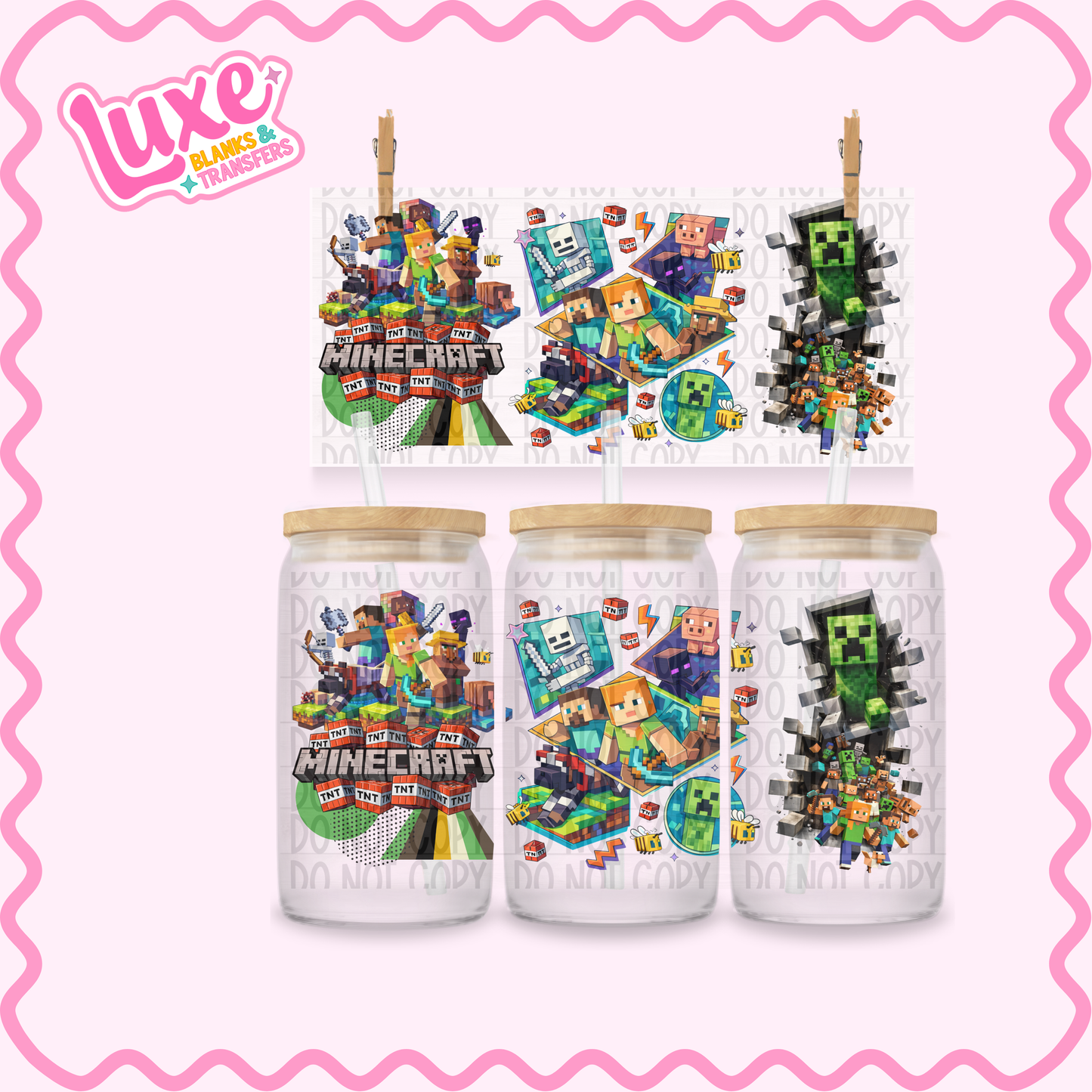 16oz UV DTF Wrap | Mine Game | #2548