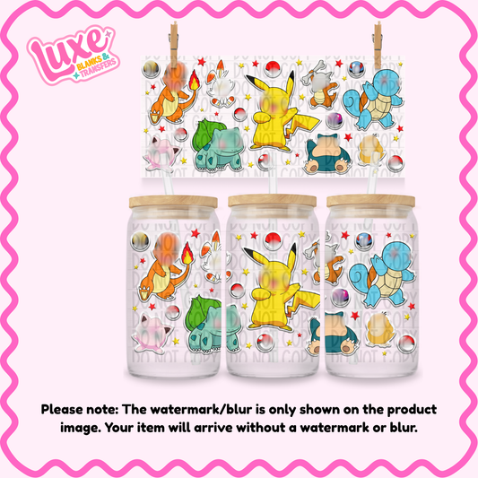 16oz UV DTF Wrap | Kids TV Pok3 Stickers | #N82