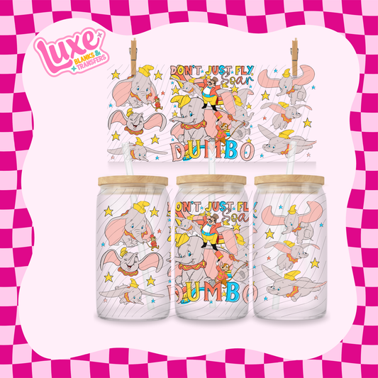 Elephant Character | 16oz UV DTF Wrap | #1770