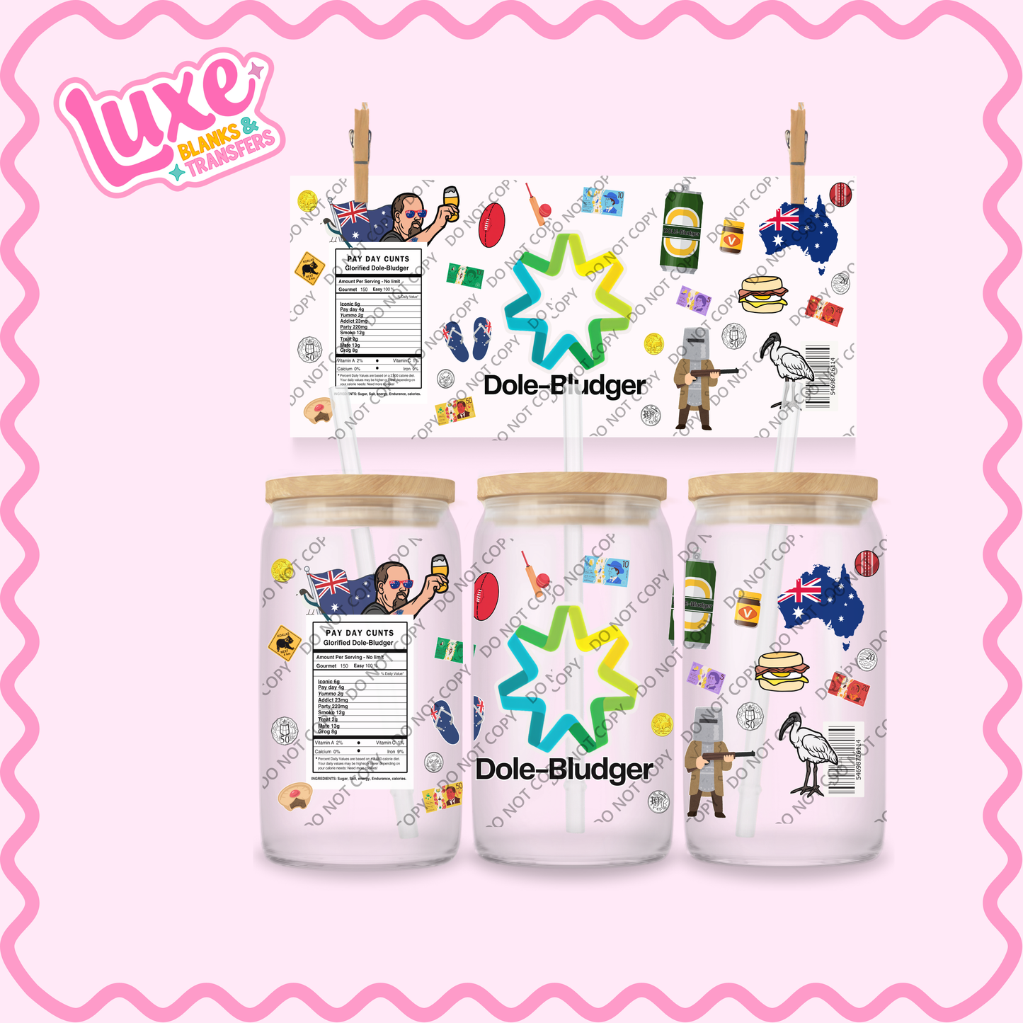 16oz UV DTF Wrap | Dole-Bludger | #2250