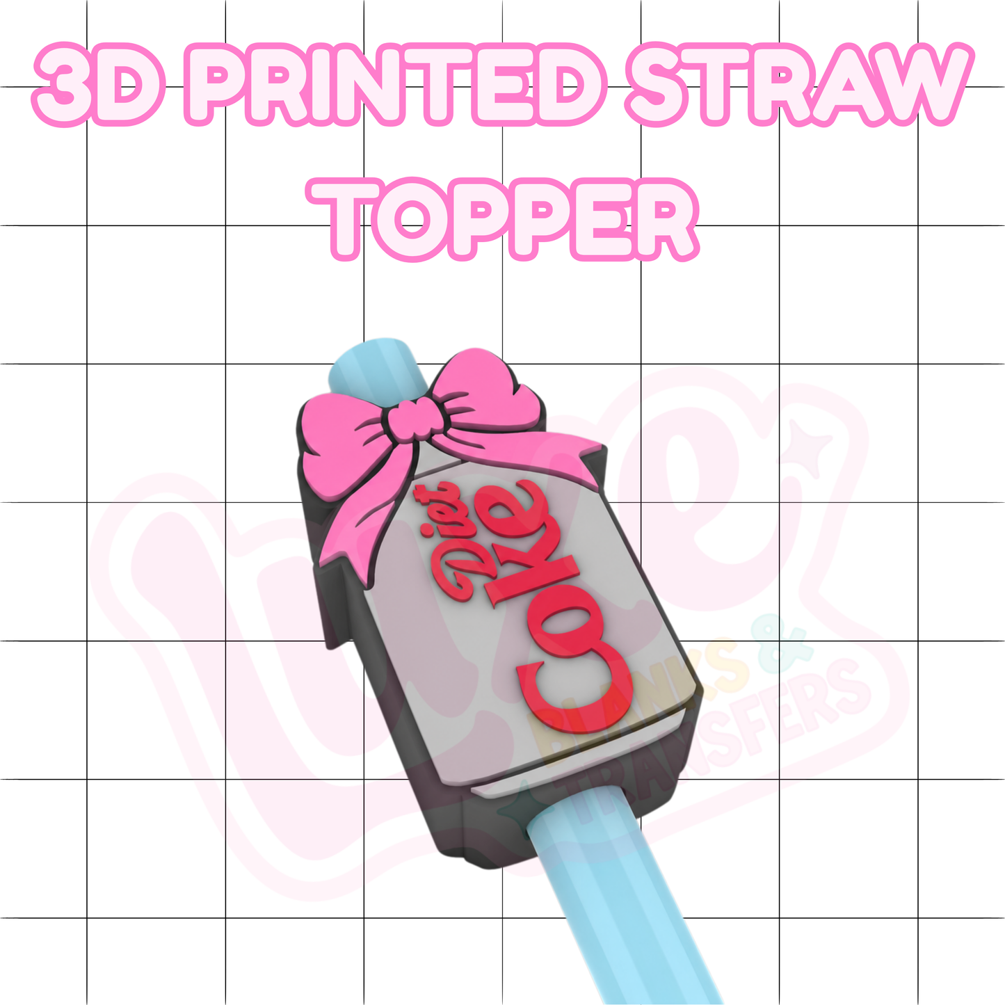 3D Printed Straw Topper | Diet Cola