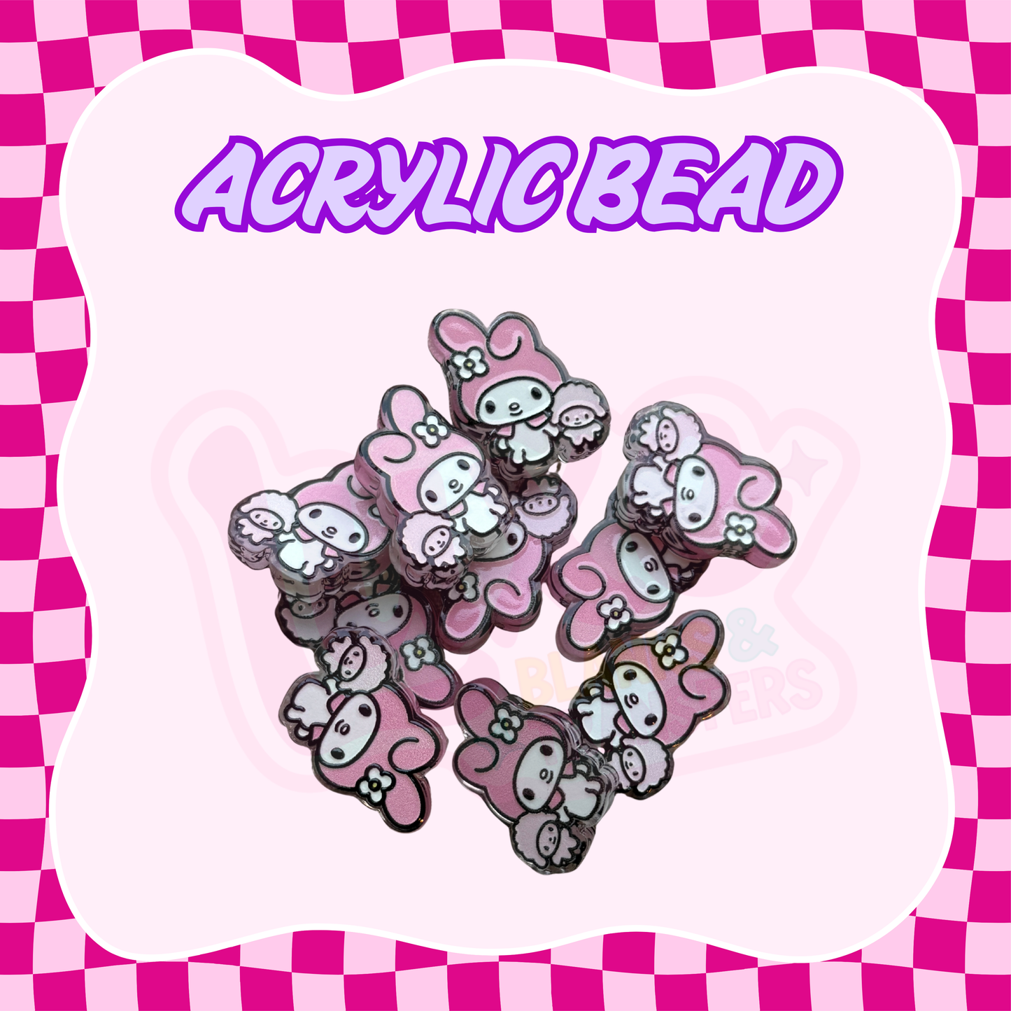 Flatback Acrylic Bead | Melody