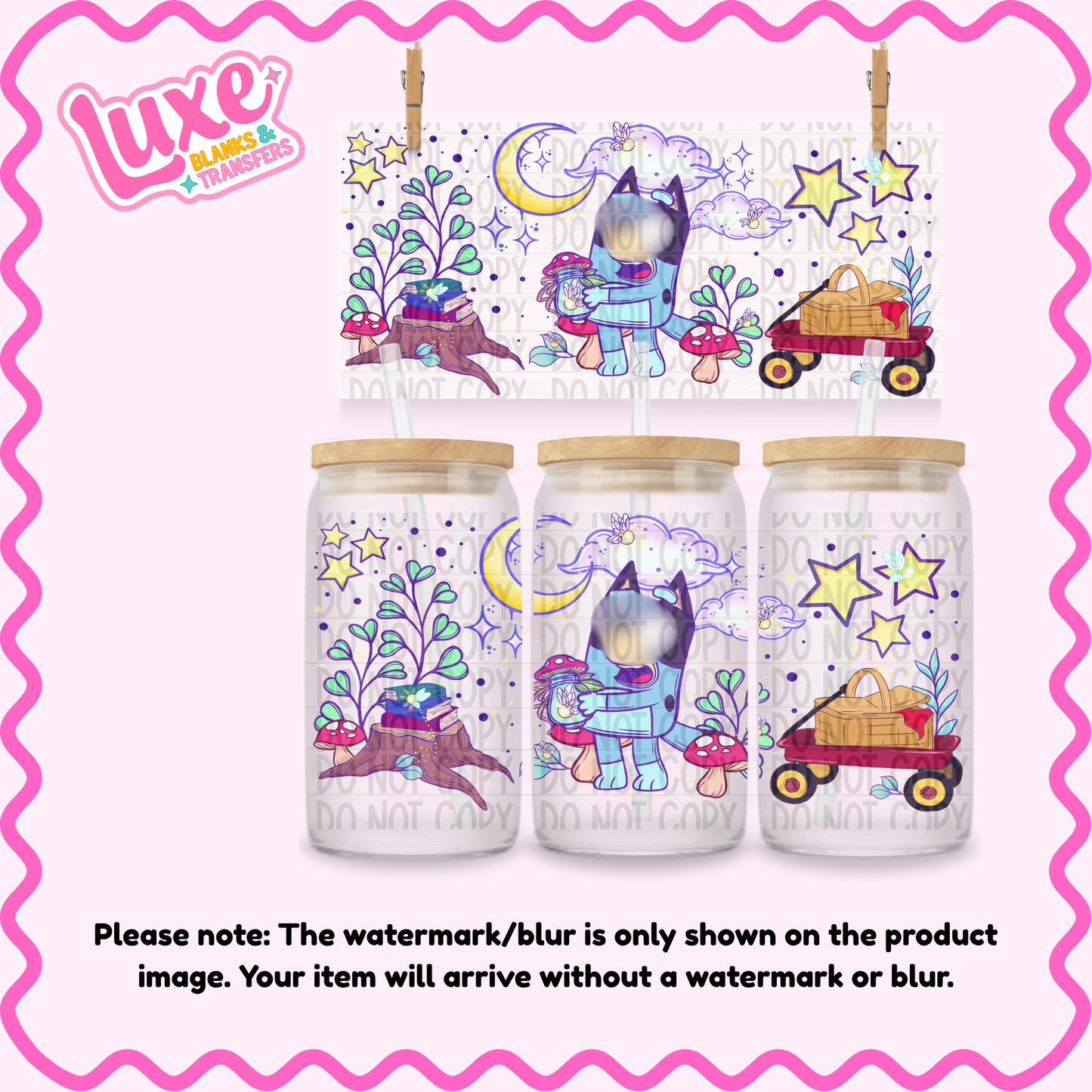 16oz UV DTF Wrap | Whimsy Pup | #4002