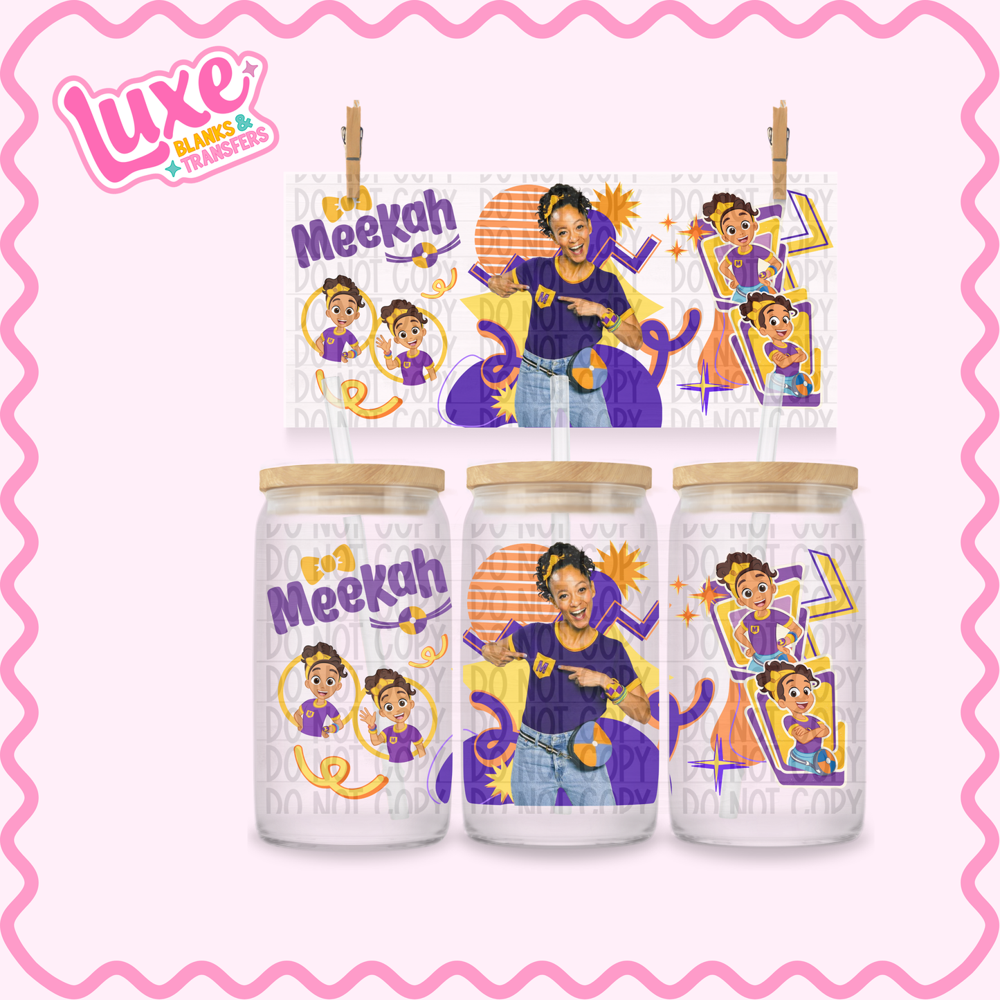 16oz UV DTF Wrap | Meek. Kids Character | #2552