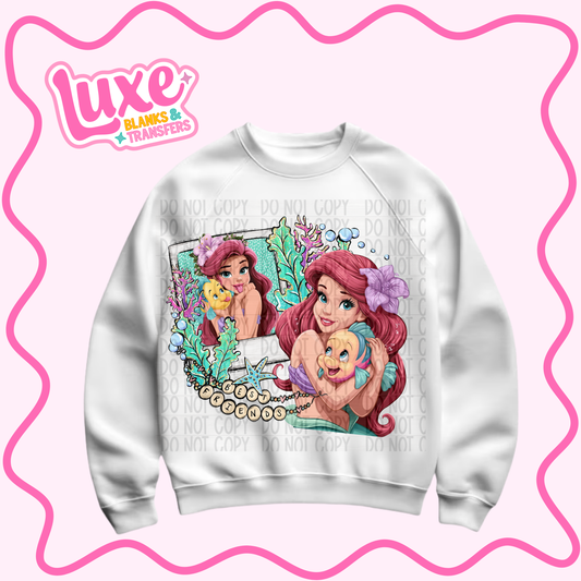DTF Heat Transfer | Mermaid Princess Polaroid | #890