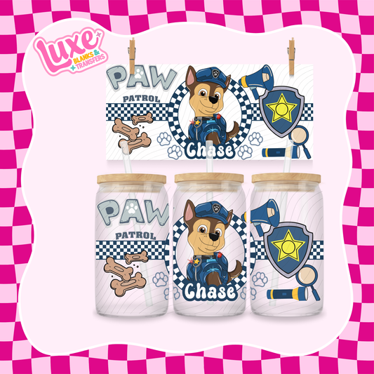 Paw Show Chase | 16oz UV DTF Wrap | #1277