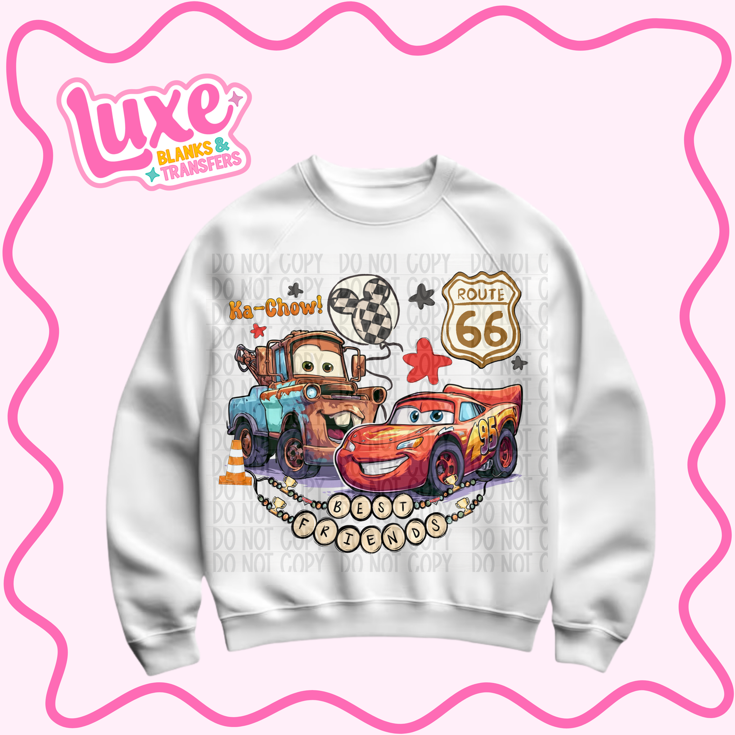 DTF Heat Transfer | Best Friends McQueen | #891