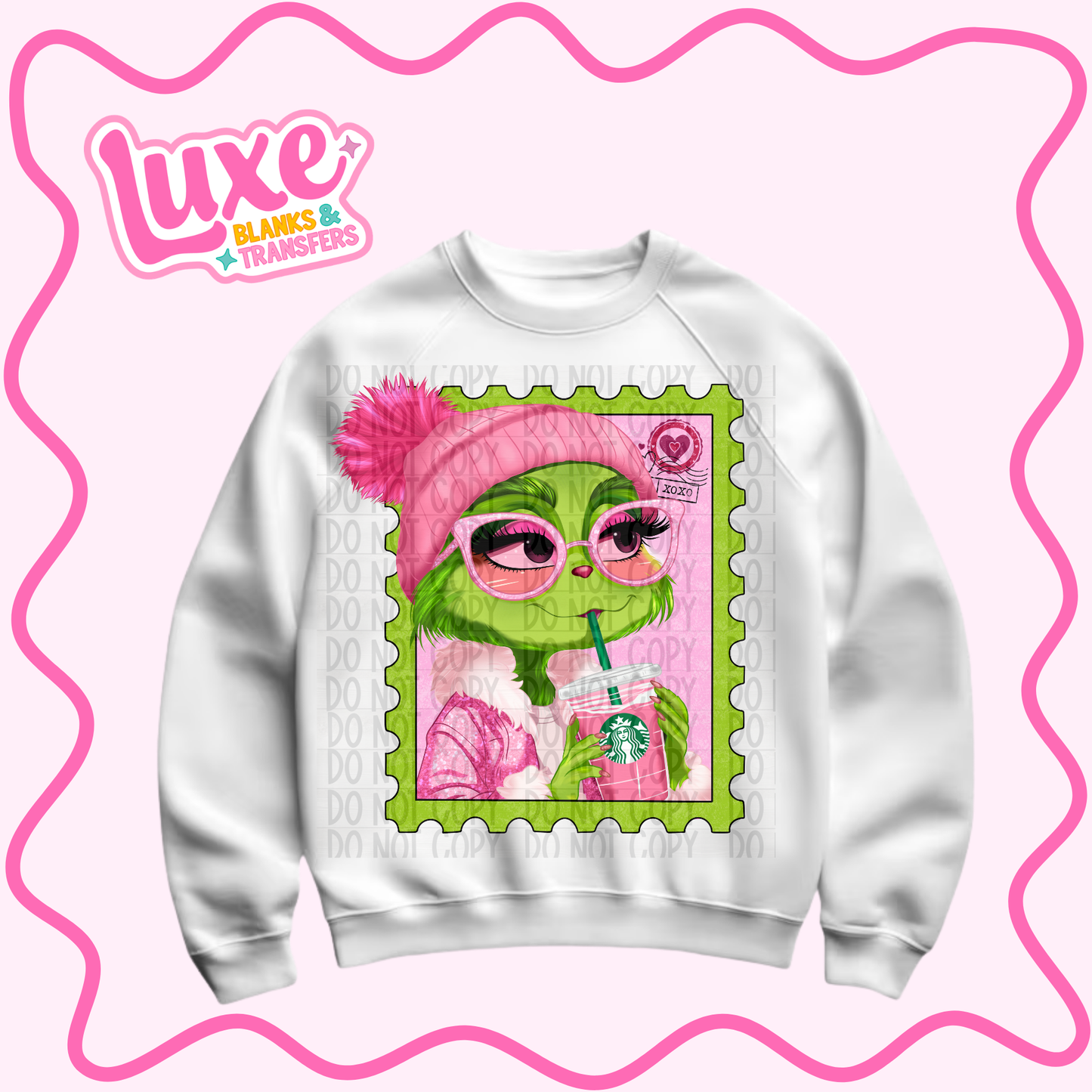 DTF Heat Transfer | Girly Gr!nch Stamp | #1431
