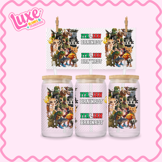 16oz UV DTF Wrap | Brain rot | #2257