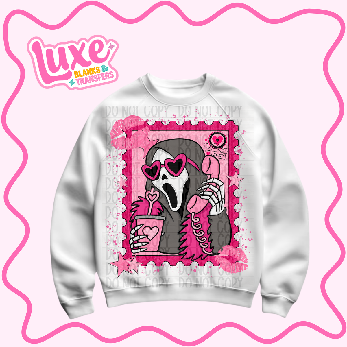DTF Heat Transfer | Ghosty Stamp Pink | #1434