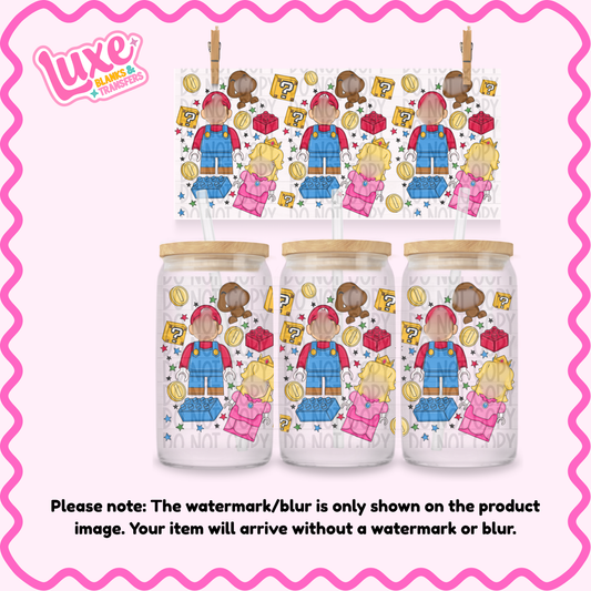 16oz UV DTF Wrap | Blocks Super Brothers | #2158