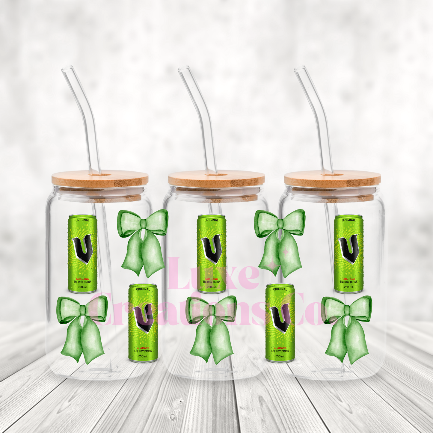 V Green Energy Drink UV DTF Wrap by Luxe  (#130))