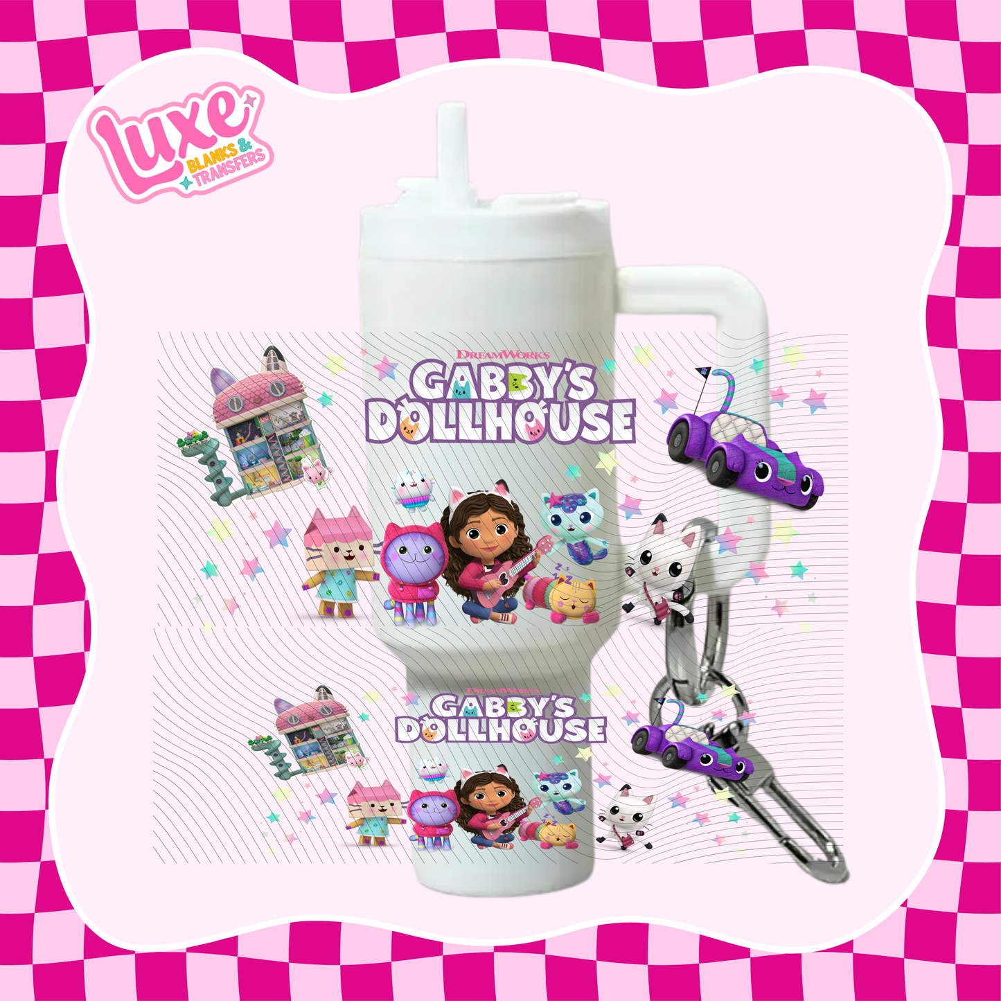 Mini Keychain Tumbler UV DTF Wrap | Gabby Kids Show | #E16