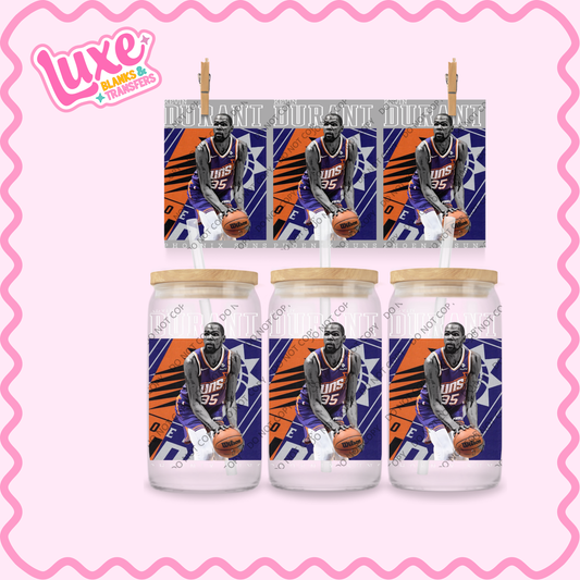 16oz UV DTF Wrap | KD Suns Basketball NBA | #2117