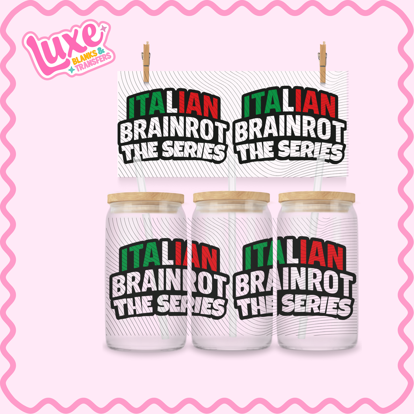 16oz UV DTF Wrap | Brain rot | #2262