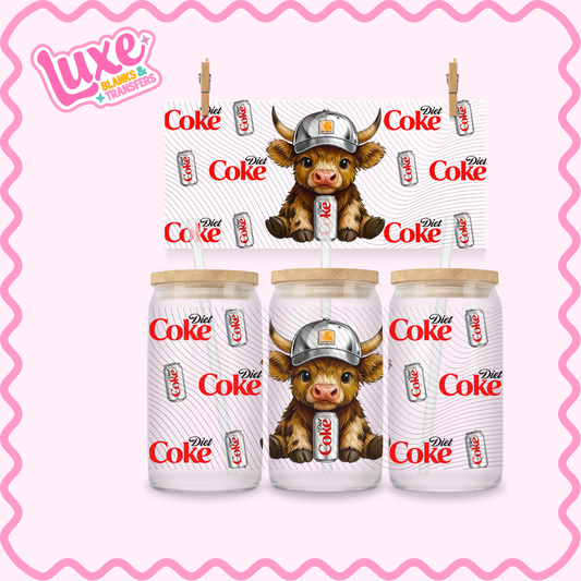 16oz UV DTF Wrap | Diet Cola Highland | #3048