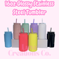 16oz Glossy Stainless Steel Tumbler