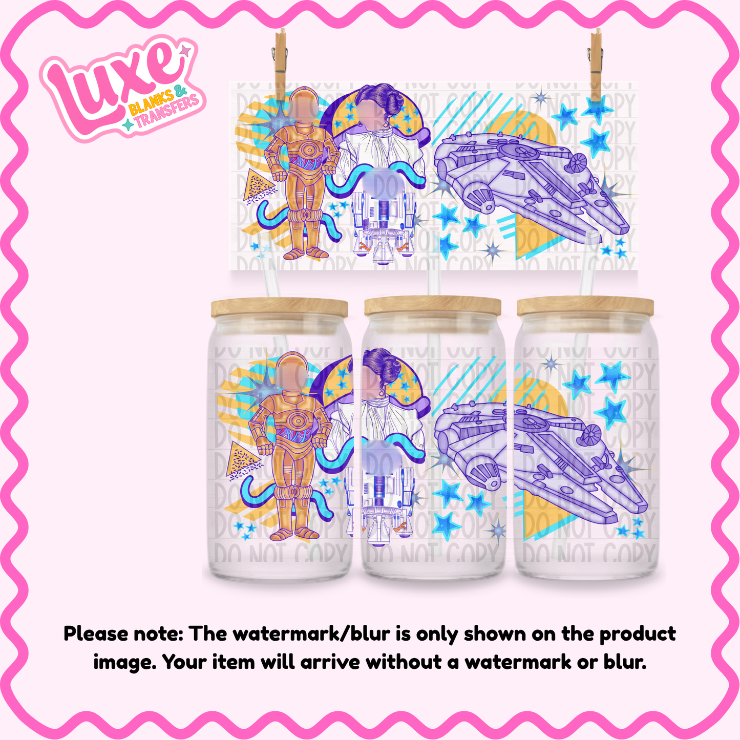 16oz UV DTF Wrap | Pastel Star Battle | #4014