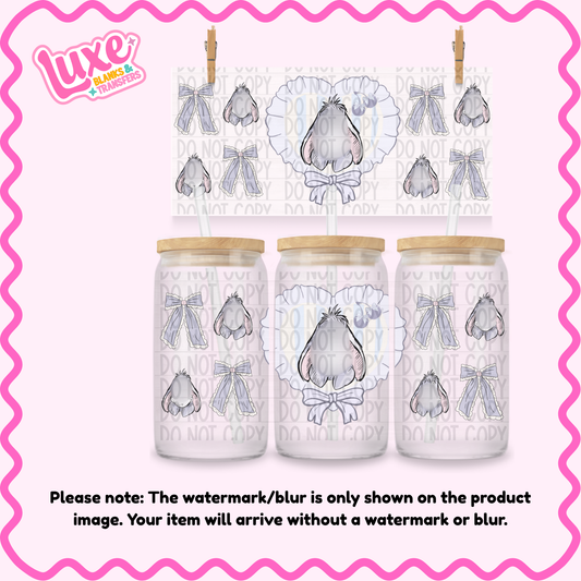 16oz UV DTF Wrap | Cutesy Donkey | #2177