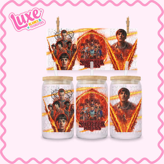 16oz UV DTF Wrap | Stranger Show Flame | #2568