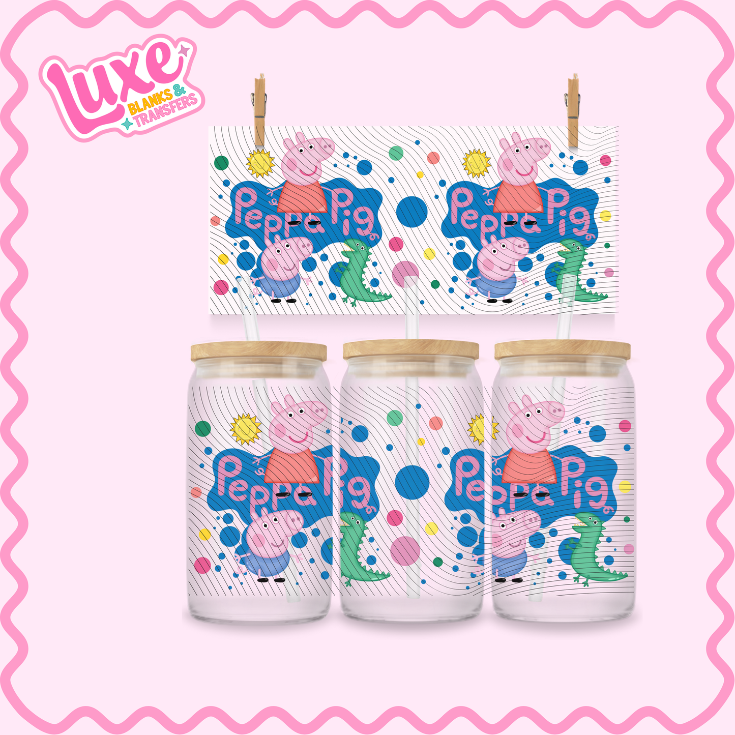 16oz UV DTF Wrap | Peppa | #2270