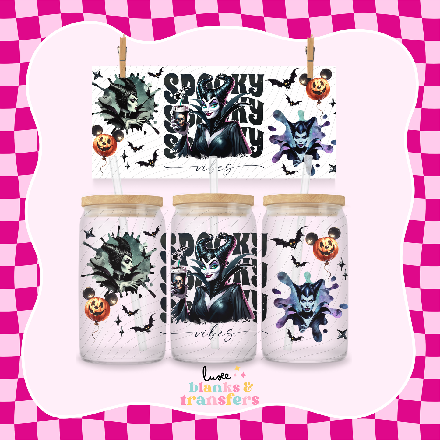 Maleficent Spooky UV DTF Wrap (#797)