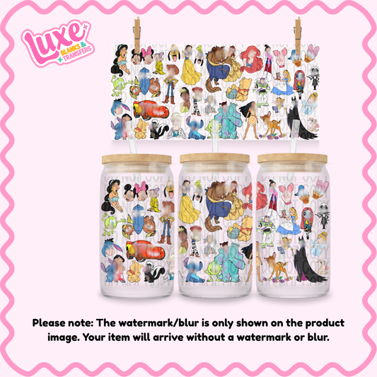 16oz UV DTF Wrap | All Movie Friends | #N9