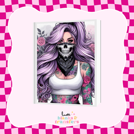 Tattoo Girl A5 Journal UV DTF Transfer (#A17)