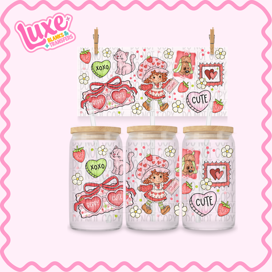 16oz UV DTF Wrap | Cutesy Strawb. | #2572