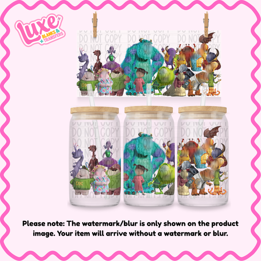 16oz UV DTF Wrap | Monsters | #1038