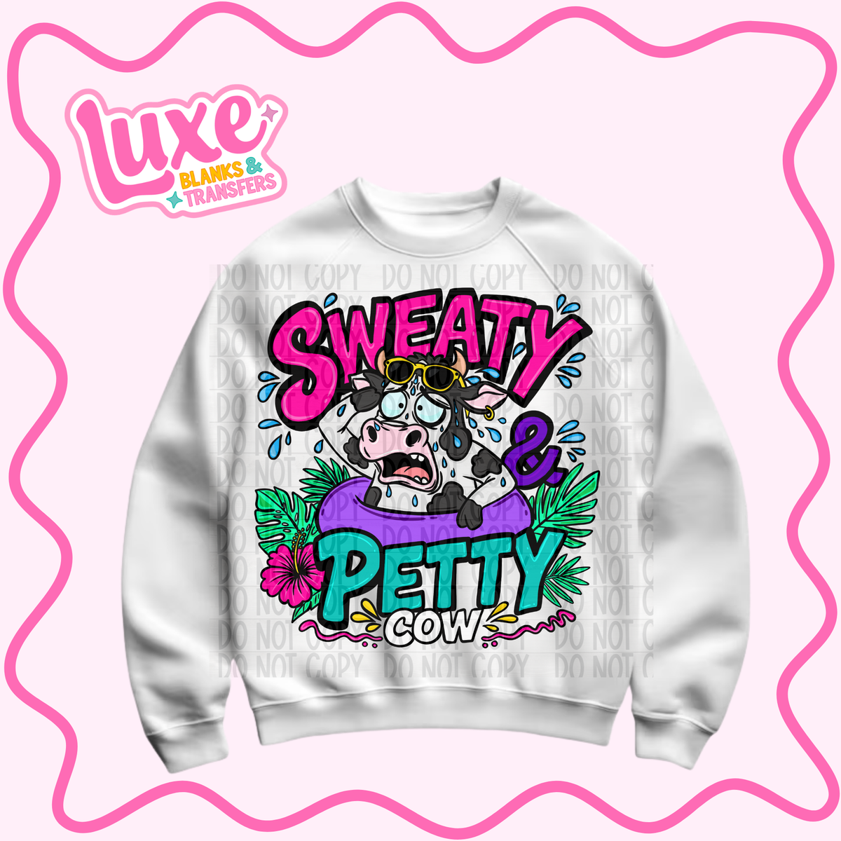 DTF Heat Transfer | Petty Cow | #1449
