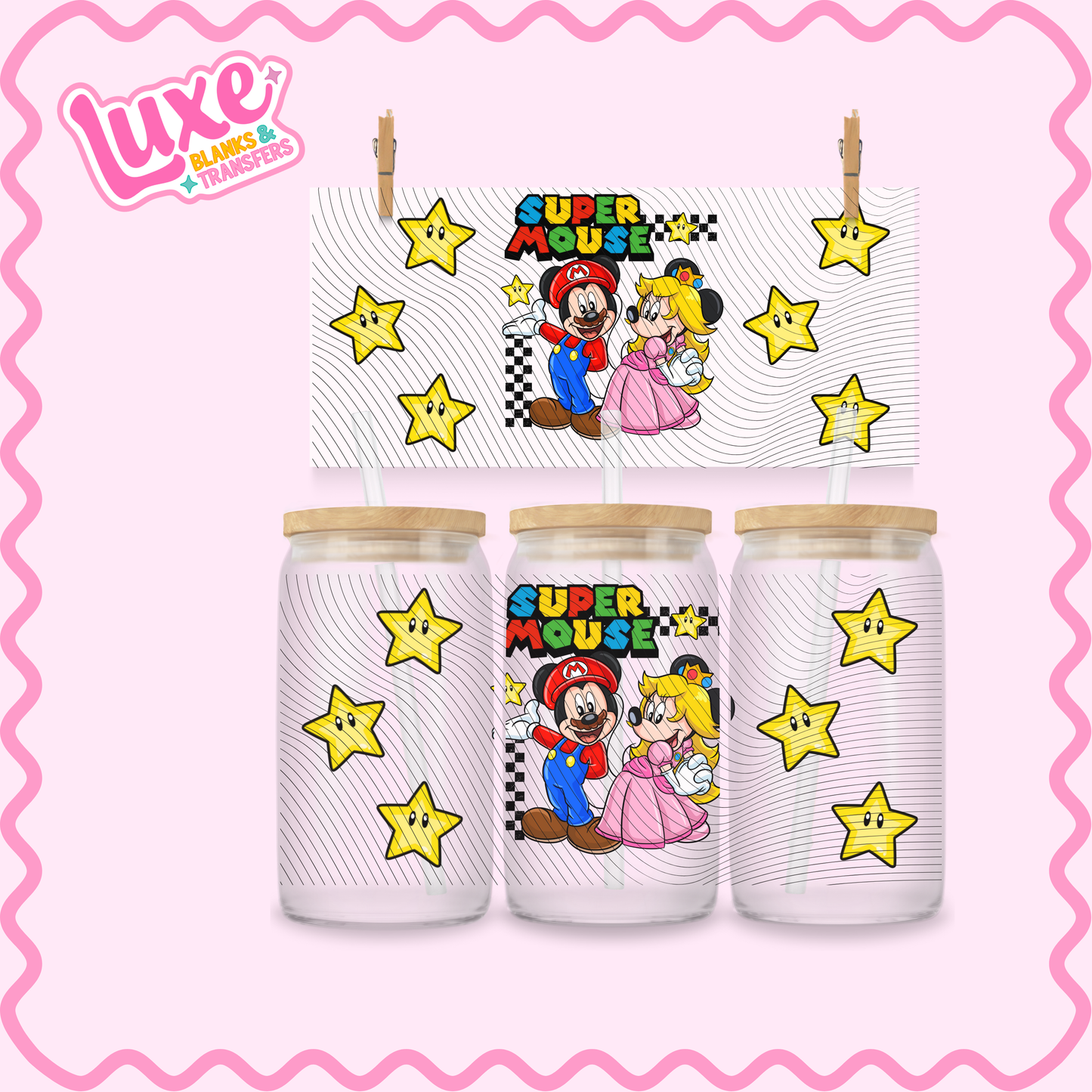 16oz UV DTF Wrap | Super Mouse | #2274