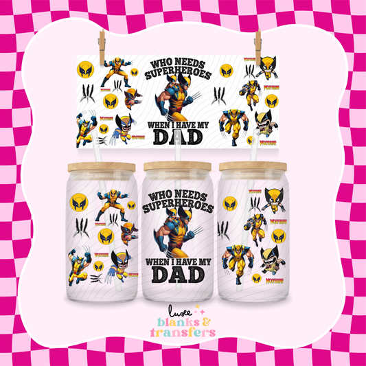 X-Super Dad UV DTF Wrap (#435)